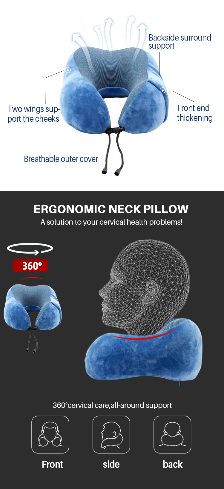 3D Stereoscopic neck pillow