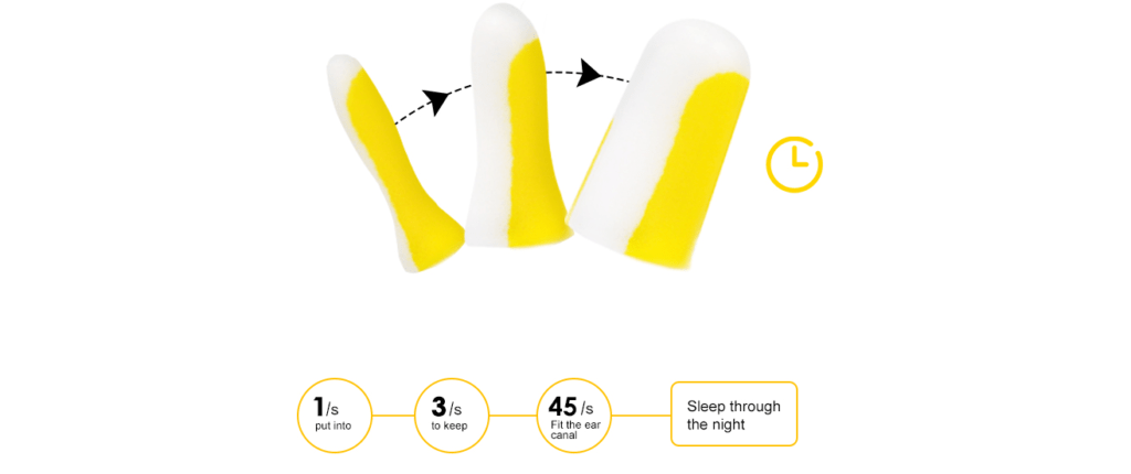 Double color PU foam earplugs